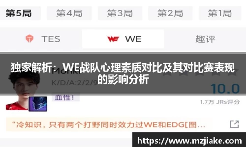 独家解析：WE战队心理素质对比及其对比赛表现的影响分析